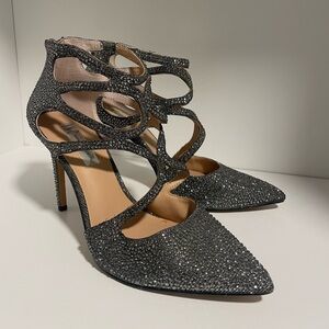 INC International Concepts Black Sparkle Heels